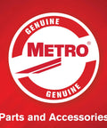 Metro Genuine Parts and Accessories logo on a red background, representing storage and organization solutions.