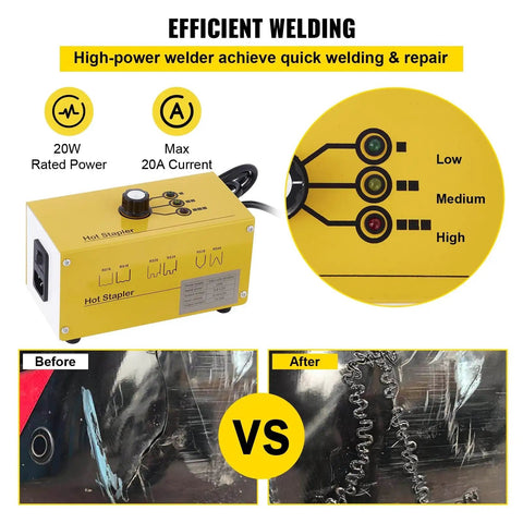 Get Your Ride Looking Crisp Again With This Legit Plastic Welding Kit Featuring Dope Rapid Heating Technology and Smooth Joint Repairs - 20W Hot Stapler with settings.