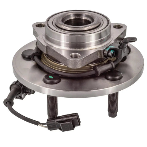 Hardcore Built Tough Front Hub Bearing Assembly With Abs Sensor For 2002-2005 Dodge Ram 1500 Truck showing detailed front view and wiring.