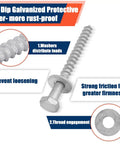 60 Pack Three Eighth Inch By Four Inch Lag Screws With Washers Hot Dip Galvanized Heavy Duty Wood Decks And Fences Kit