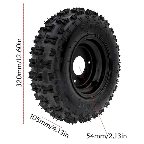 6 inch knobby tire for Beefed Up Complete 30 Inch Rear Axle And 48V 1000W Electric Differential Motor For Go Kart