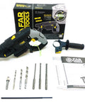 18V Cordless Hammer Drill In Black, Beast Mode Action With Badass Durability, low kickback chuck with accessory kit.