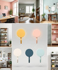 Set Of Ten Peel And Stick Wall Hooks Featuring Strong Adhesive Grip Easy Peasy Peel Backing For Bathroom Organization Decorative Cute Designs To Hang Keys Towels Flatware Purses And More Zero Drilling Required For Every Room