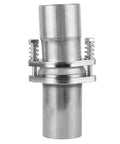Hella Tough Universal Flange Repair Pipe Kit With Spring Screw Quick Snap Connector For Exhaust Lines, stainless steel, 2.75 inch diameter.