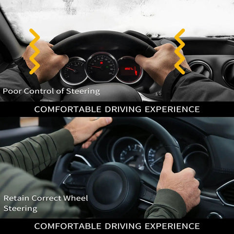 Image contrasting poor steering control and comfortable driving experience. Demonstrates benefits of Hardcore 16 Piece Suspension Kit.