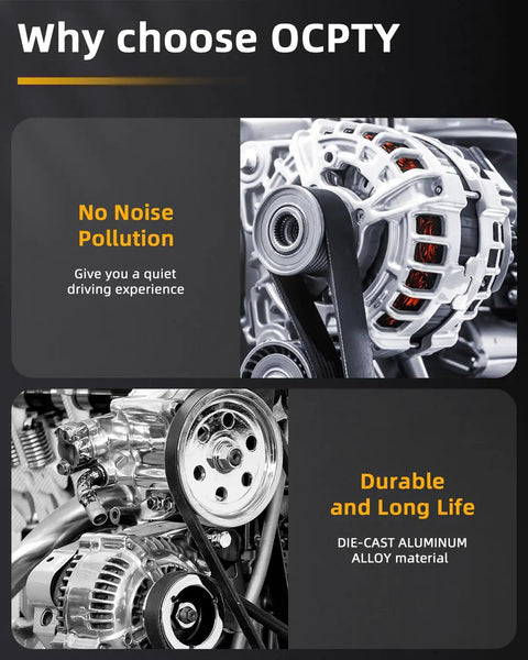 Heavy Duty Alternator For Kia Sedona 2002 To 2005 120 Amp 6 Groove Pulley showcasing durable die-cast aluminum components.