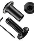 Quarter Inch Pro Grade Twenty By Three Quarters Flat Head Socket Cap Screws And Barrel Nuts Kit With Hex Key fully threaded stainless steel components