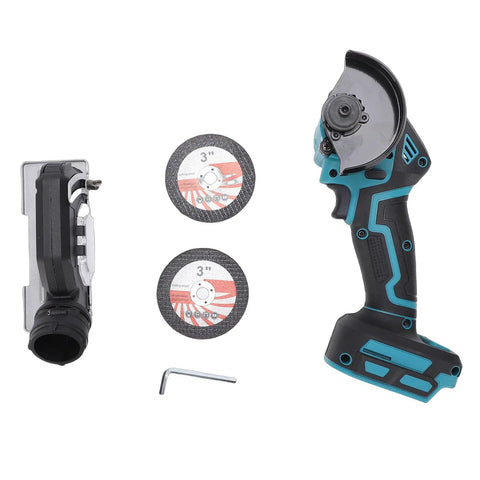 Kickass Compact Cordless Circular Saw Pumping Out Lightning Fast Cuts With A Heavy Duty Motor And Built In Dust Collector Kit components with two cutting discs.