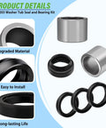High Quality Plug And Play Top Load Washer Bearing And Seal Kit Easy Spin Cycle Fix Compatible With Whirlpool Kenmore Maytag Admiral Amana Washing Machines Replaces 470615, featuring durable bearings and seals.