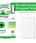 Optase TTO eyelid cleansing wipes, 20 individually wrapped tea tree oil wipes, preservative-free.