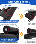 Comparison of mounting systems showing 24 Volt Linear Actuator with 6 Inch Stroke and Rock Solid 440 Pound push pull capability.