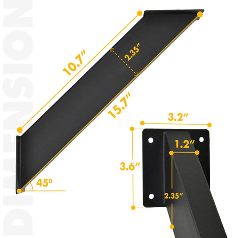 Set Of Eight 45 Degree Pergola Brackets For 30x60 Beams Heavy Duty Steel Powder Coated Black Weatherproof And Rust Resistant Perfect For Pergolas Gazebos Patios Lawns Garages And Tree Houses