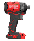 V20 Cordless 1 Quarter Inch Impact Driver Bare Tool Only With Brushless Motor, high RPM, lightweight, side view