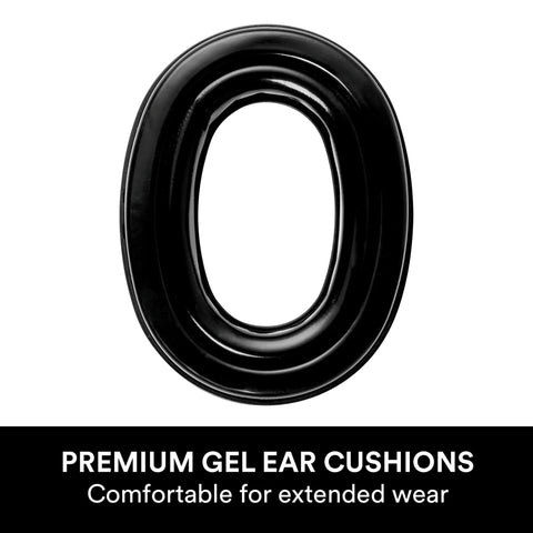 Premium gel ear cushion detail for Wireless Hearing Protector With Bluetooth, Gel Cushions, NRR 23 dB, Dope Sound From High Fidelity Speakers.