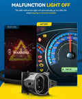Comparison of car dashboard warning lights before and after Rear Wheel Hub Bearing Assembly With ABS installation.