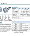 Top Shelf Double Rod Compact Air Cylinder And Pneumatic Actuator with 12-100mm bore sizes and double acting for reliable automation tasks.