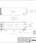 Heavy Duty Workhorse Double Acting Hydraulic Cylinder For Dump Trailers 5 Inch Bore 15.75 Inch Stroke 3500 Psi technical drawing with dimensions.