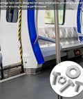 Ten Piece Carriage Bolt And Nut Hardware Kit With 304 Stainless Steel Washers For Equipment And Carriages in subway interior