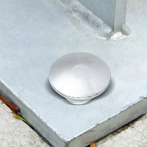 Heavy Duty Carriage Bolt And Nut Set With Washers, showing a silver finish carriage bolt on a metal surface