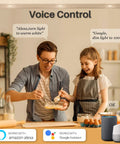 Peteme E26 Retrofit LED Recessed Lighting 4 Inch, IC Rated ETL Certified used for voice control lighting in a kitchen.