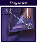 Heavy Duty Black Pant Hook And Eye Quick Fix Sewing Kit Set Rock Solid Closure fastener shown in trousers waistband for easy use.