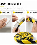Installation steps for Self Adhesive L Shaped Foam Corner Protector High Density Anti Collision Edge Guard with Yellow Warning