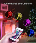 Battery Powered LED Strip Lights Kit 2 Pack 6.56Ft Each With Remote Control near holiday decor, showcasing color options