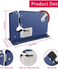 Solid Steel Bag Sealer With Slick Non Slip Base And Seven Rolls Of Sealing Tape Precision Auto Trim Blade Snips Designed for cutting tape and plastic bags.