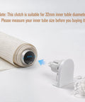 Quick Fix Roller Shade Repair Kit With Snappy Clutch Bracket And Solid Steel Components For Thirty Two Millimeters Outer Diameter Aluminum Tubes Hassle Free Install Heavy Duty, showcasing 32mm clutch and roller shade.
