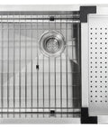 Stainless Steel Colander for Undermount Sinks, Heavy Duty T-304, Scratch-Resistant Commercial Grade Satin Finish top view