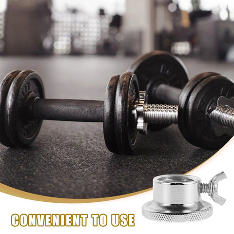 Two Pack Dumbbell Lock Clamps Screw Collars For Weight Lifting, Heavy Duty Steel, Easy To Use No Tools Required, Anti Slip