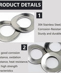 M6 304 Stainless Steel Wave Spring Lock Washers And Gasket Assortment Kit Featuring Kickass Corrosion Defense And Snaps Right In Fit for rugged builds