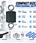 Pro Isometric Strength Tester Push Pull Dynamometer With 250Hz Cordless Data Tracking showing compact size and attachments.
