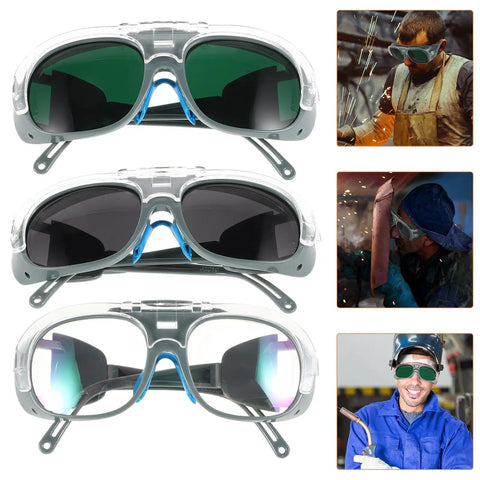 Built Heavy Duty For Real World Shop Use Ergonomic Welding Goggles With Interchangeable Lenses in three styles, ready for welding tasks.