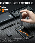 Handy Portable Electric Screwdriver Kit With 70 Precision Tools And Sixty Four S2 Magnetic Bits Five Adjustable Torque Levels for phone repair