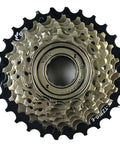 Six Speed Bike Freewheel MF-TZ500-6 14-28T Replacement Part For Road Mountain Hybrid Bikes, top view, high strength steel