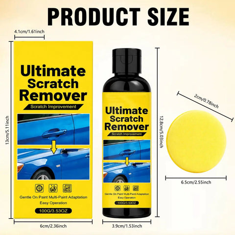 2 Set Car Scratch Repair Paste Quick Fix Detailing Kit For Cars And Vehicles Removes Hard Scuff Marks in packaging and sponge.