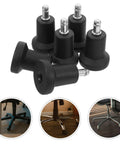 Level Up Your Workspace Setup With Premium Heavy Duty High Profile Bell Casters For Chair Carpet Flooring Quick Circlip Socket Pin Swivel Wheel Replacement Kit, black plastic replacement wheels.