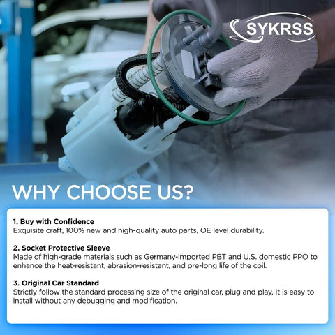 Reliable Electric Fuel Pump Assembly Replacement For Chrysler Pt Cruiser 2001 Through 2004 2.4L Engine displayed in technician's hand.