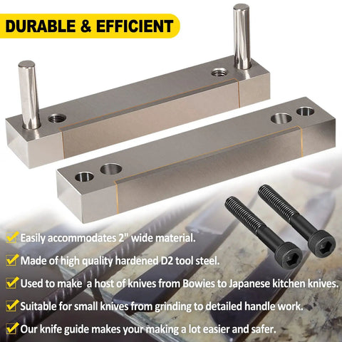 Hardened File Guide With Carbide Surface For Knife Making A Beefy Knife Maker Tool That Fits Up To 2 Inch Wide Blades Ideal Jig For Small Knives