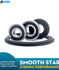 Front Load Washer Tub Bearings And Seal Kit Replacement Heavy Duty Bearing Assembly Shaft Seal Repair Part Compatible With Select Lg And Kenmore Models, three metal bearings and a rubber seal.