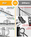 Compared features of Built Different Adjustable Aluminum Resistance Band Wall Anchor with sliding track and anchors.