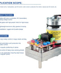 High-Torque Servo Motor Delivering 400 kg.cm For Industrial Robots And Automated Machinery, DC 12-24V Power, in close-up view