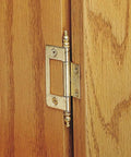 Sleek Statuary Bronze Finial Tip Hinges For Cabinets Featuring Zero Mortise Design Effortless Install, fixed pin on wood cabinet.