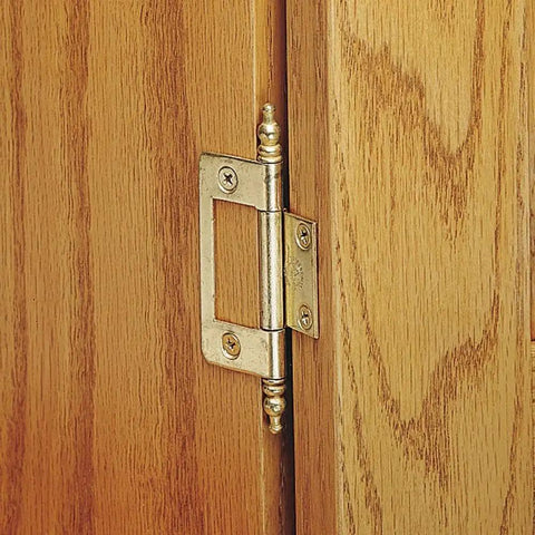 Sleek Statuary Bronze Finial Tip Hinges For Cabinets Featuring Zero Mortise Design Effortless Install, fixed pin on wood cabinet.