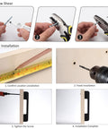 Step-by-step installation of 10 Inch Hole Center Matte Black Cabinet Pulls Set of 5 Modern Bar Handles for easy DIY setup.