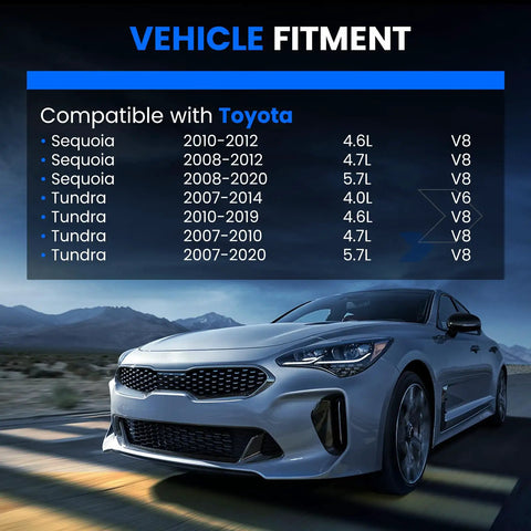 Vehicle fitment details for Front Wheel Bearing Hub Assembly for Toyota Sequoia Tundra from 07-20 models.