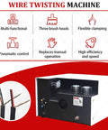 Heavy Duty Automatic Wire Twisting Machine Electric Brush Type For Untwisting Shielded Cables Efficient Cable Splitting Tool With Adjustable Length From 5 To 60Mm featuring three brush heads and pneumatic control.