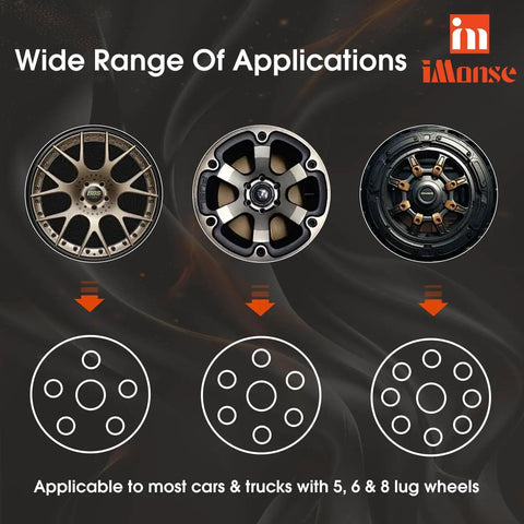 Heavy Duty Hub Removal Tool Wheel Bearing Puller 5 Lug 6 Lug 8 Lug threaded stud extractor for various wheel types.