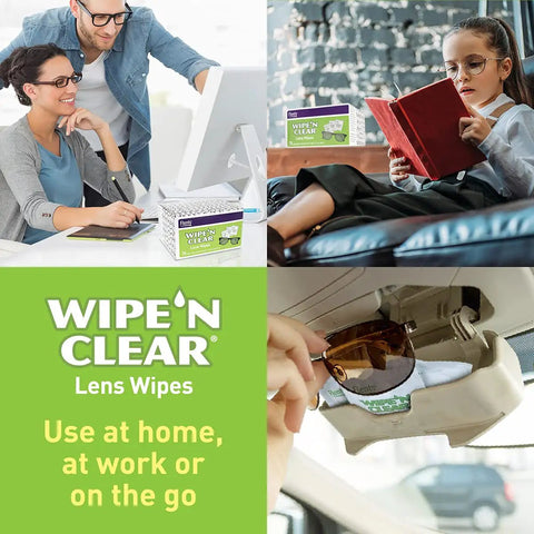 Biodegradable Lens Wipes Pre Moistened For Glasses Screens And Lenses Streak Free Quick Dry Individually Wrapped 225 Count